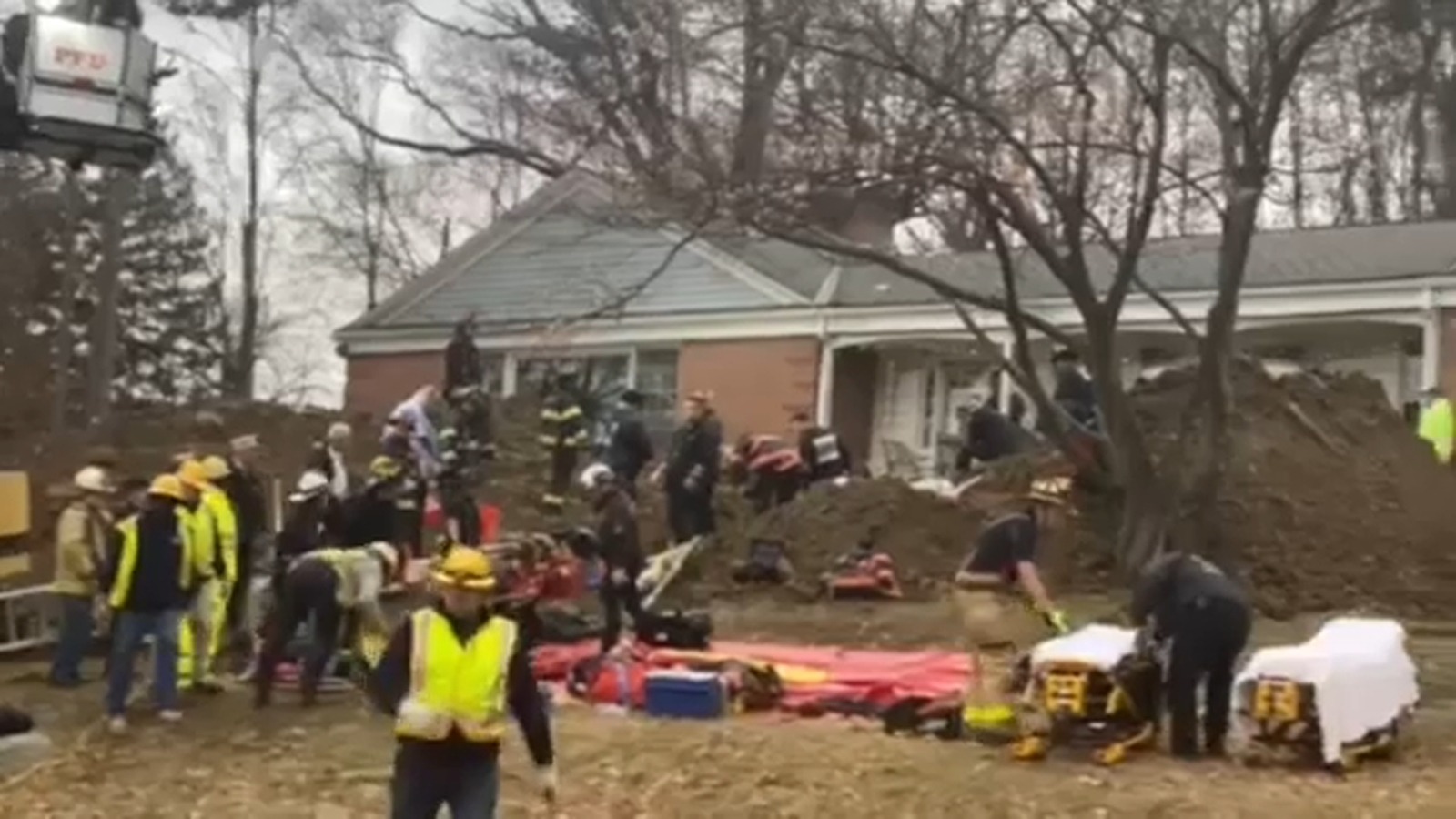 Construction workers freed after trench collapse in Poughkeepsie, New ...
