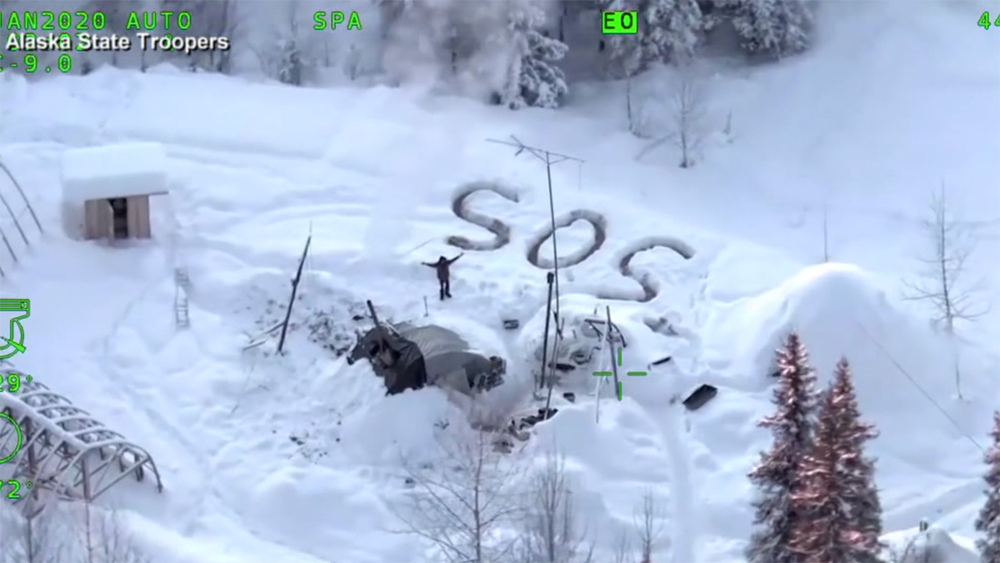 Man who wrote 'SOS' in snow saved after 23 days in Alaskan wilderness