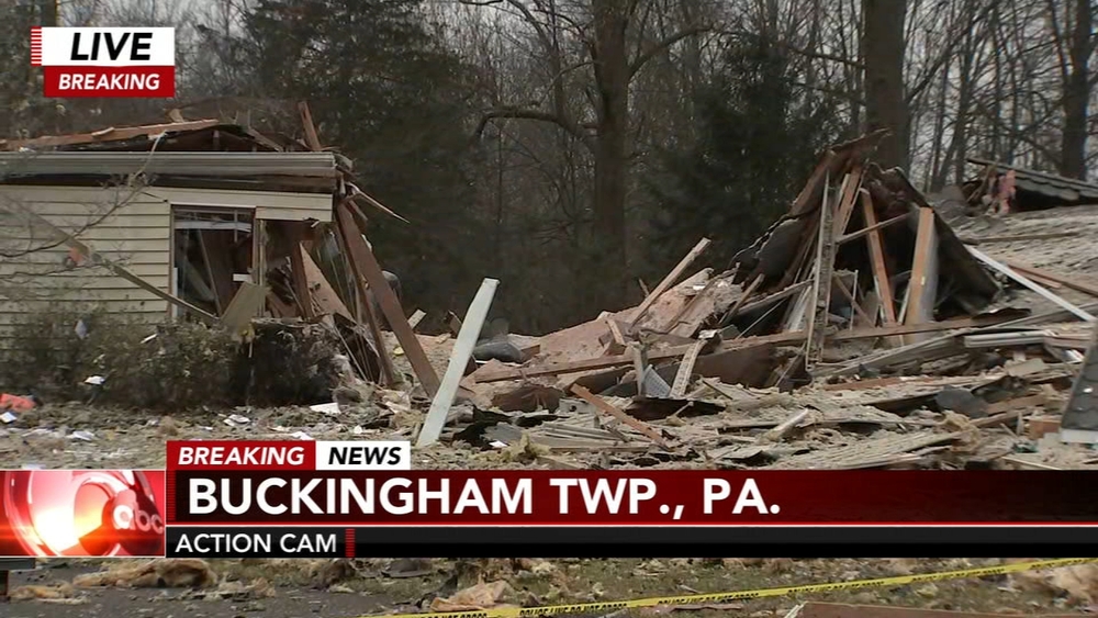 Explosion in Bucks County reduces home to rubble
