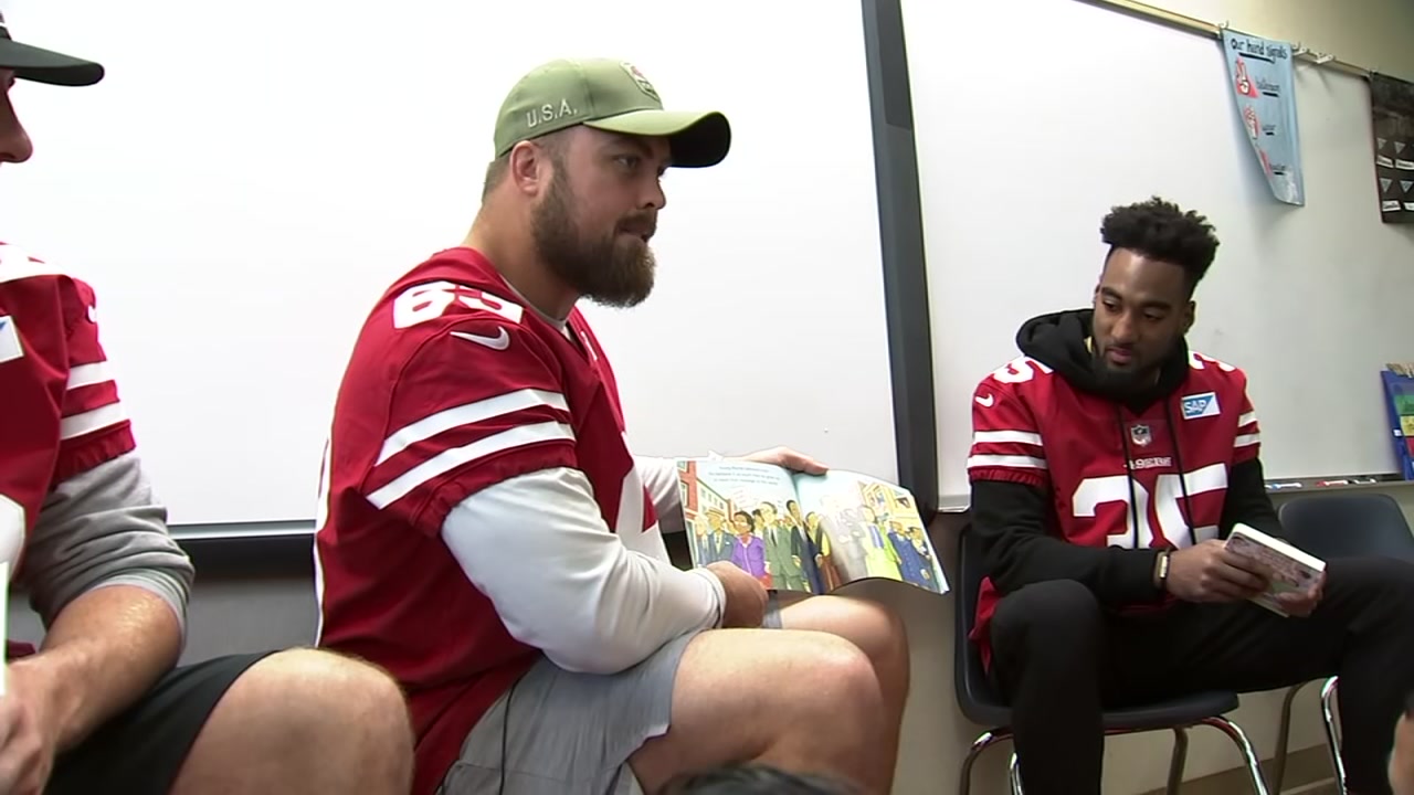 49ers players spend afternoon connecting with South Bay students