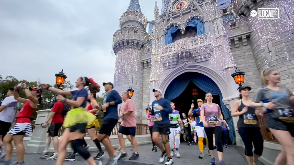 Thousands lace up to run a marathon through Disney World