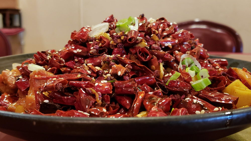 Are you brave enough to try Chicken with Explosive Chile Peppers?