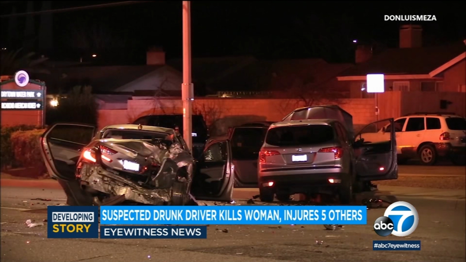 DUI suspect fatally hits woman, dog, then injures 5 in separate crash
