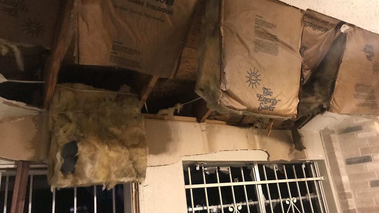 Resident shows damage in homes after explosion