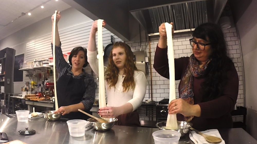 Learn how to pull mozzarella at this cheese making class