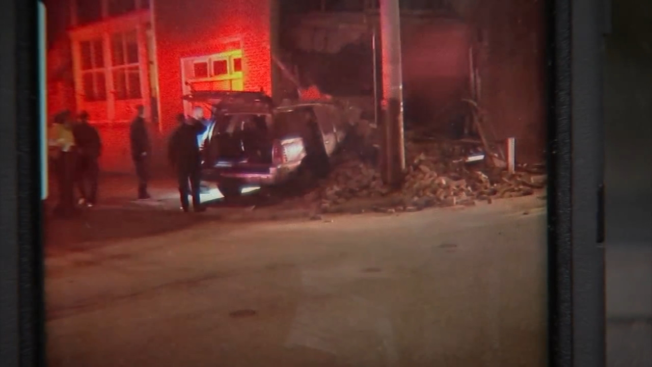Crash leaves gaping hole in Collingdale building