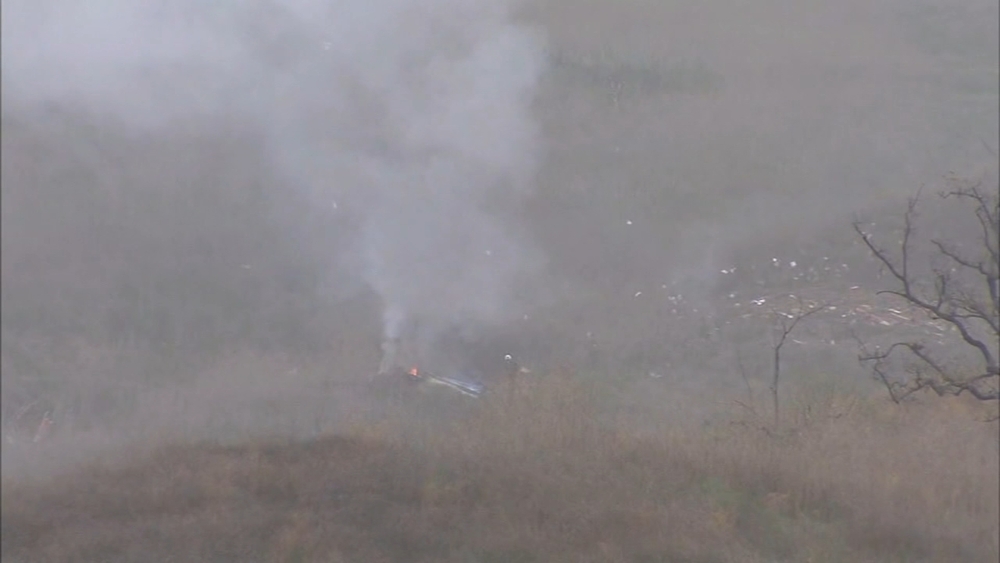 Helicopter crash sparks brush fire in Southern California; injuries unknown