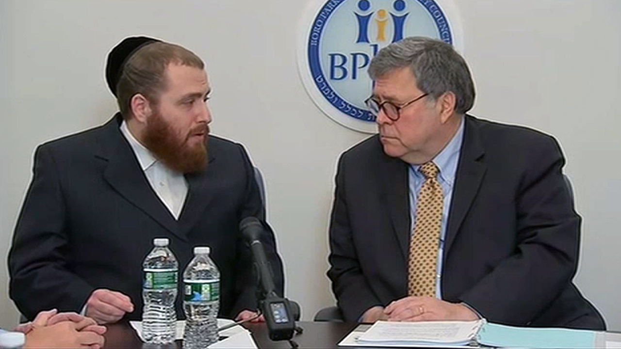 U.S. Attorney General William Barr vows crackdown on anti-Semitism to Jewish leaders in Brooklyn