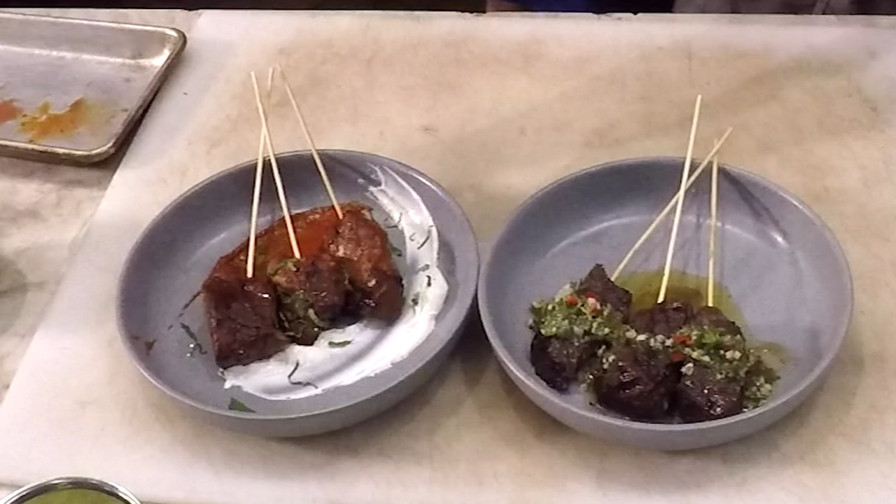 6 Minute Meal: Aqimero's lamb and hanger steak anticuchos