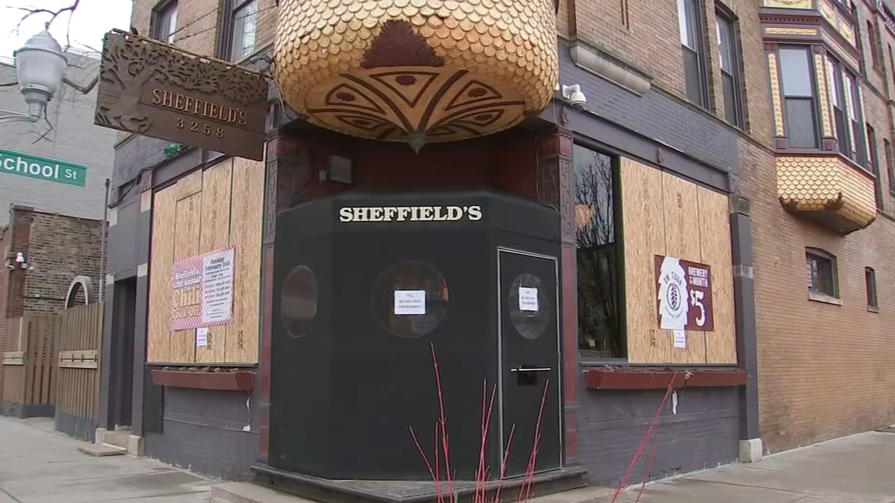 Glass windows and doors shattered with sledge hammer at Sheffield's Beer Garden in Lake View