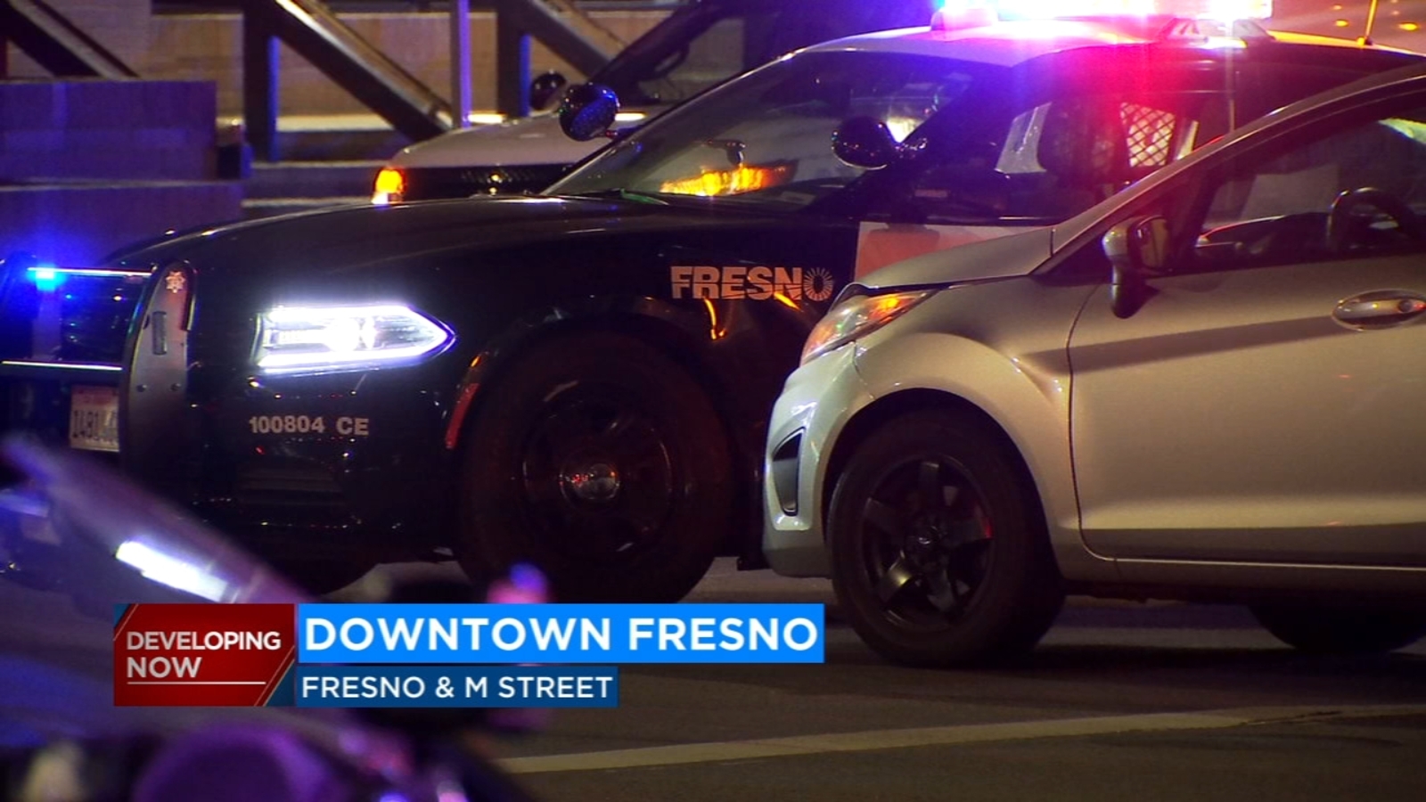 DUI driver slams into Fresno police cruiser in downtown Fresno ABC30