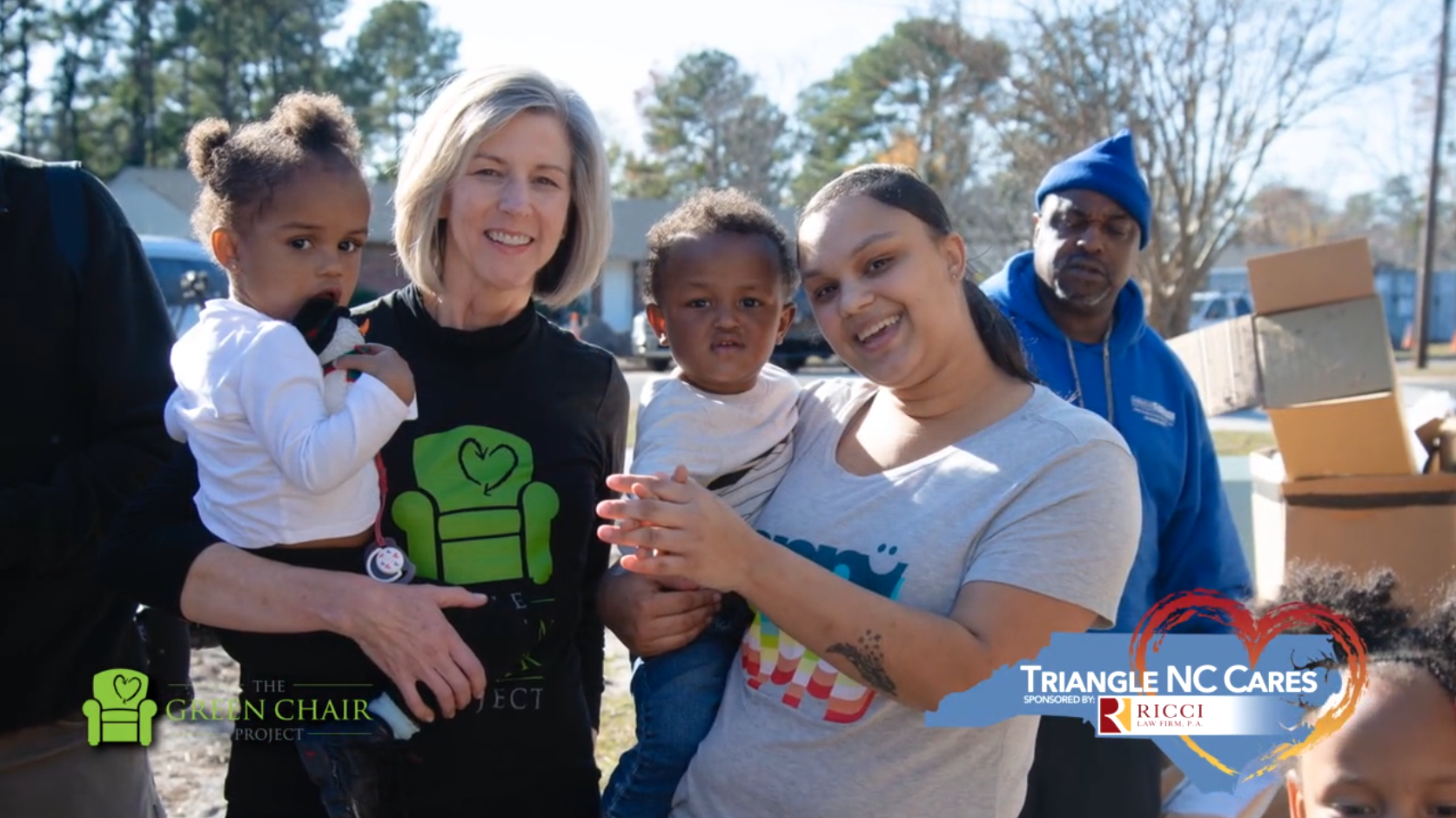 The Green Chair Project presented with the Triangle NC Cares award for February