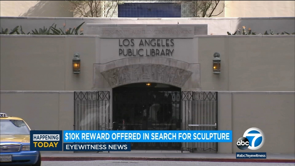 L.A. Central Library is offering a $10,000 reward for information leading to long-lost sculpture