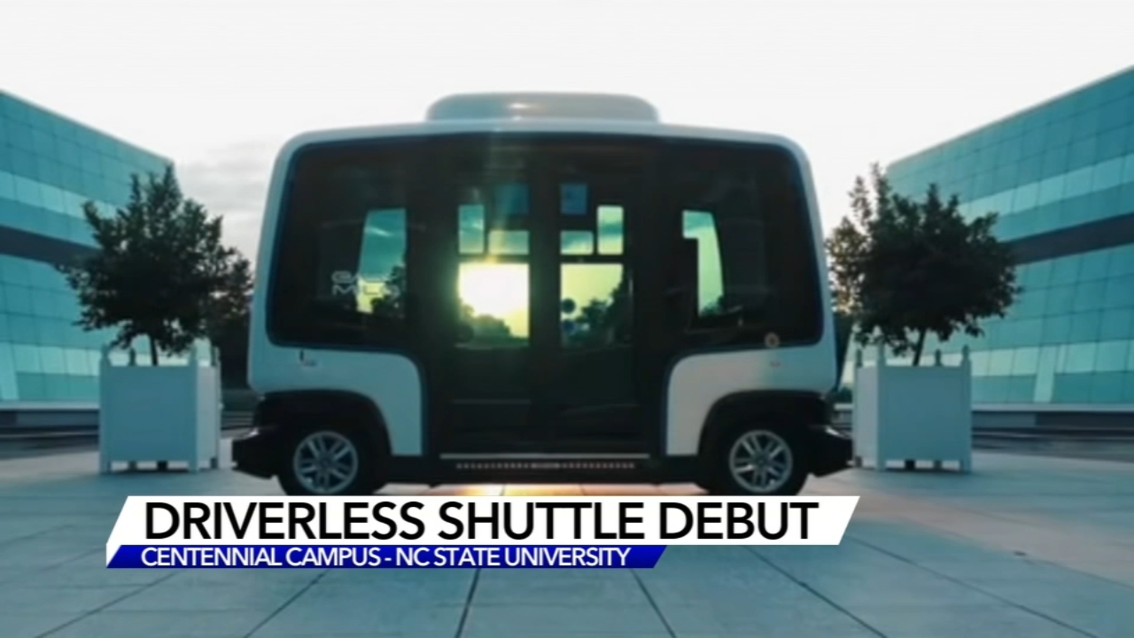 First driverless shuttle bus in North Carolina navigates NC State 1 First driverless shuttle bus in North Carolina navigates NC State 1