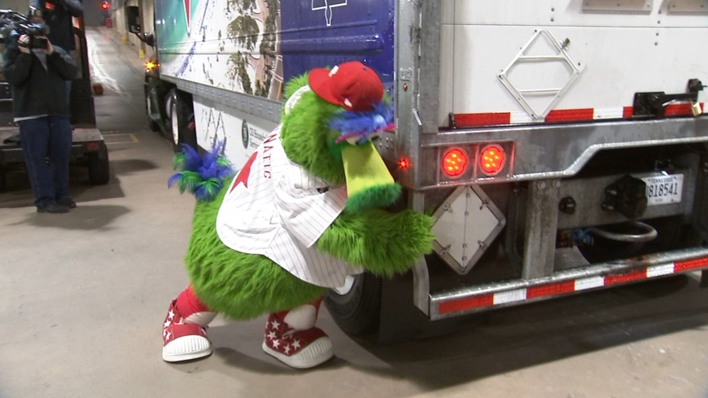 Phillies celebrate truck day sendoff for spring training in Florida