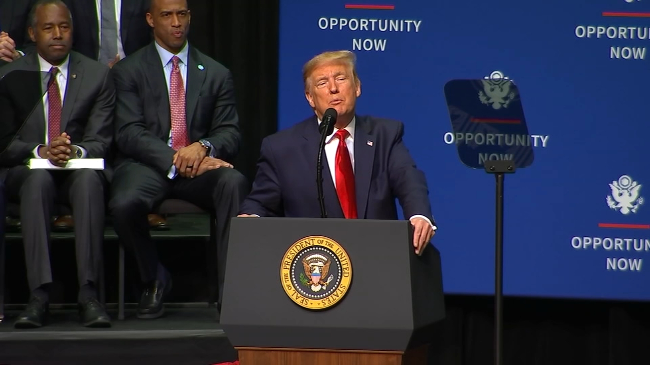 President Donald Trump makes stop in Charlotte
