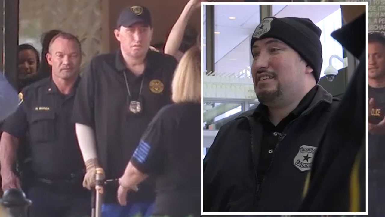'He's a fighter': HPD officer burned on duty returns to work
