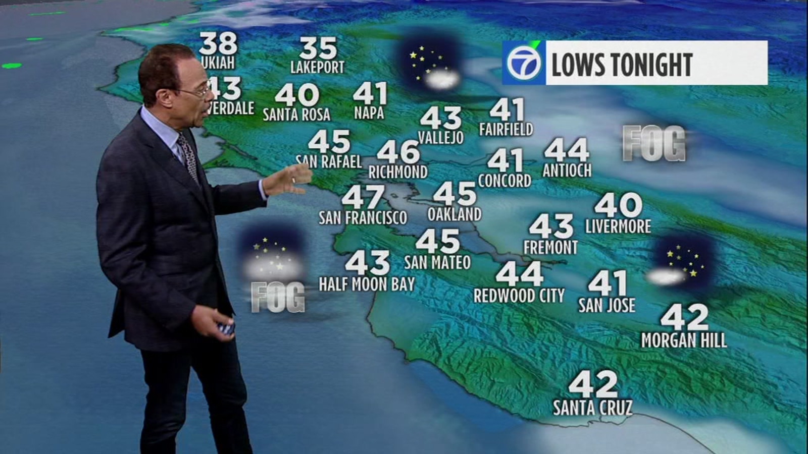 AccuWeather forecast Slightly cooler tomorrow, windy Sunday ABC7 San