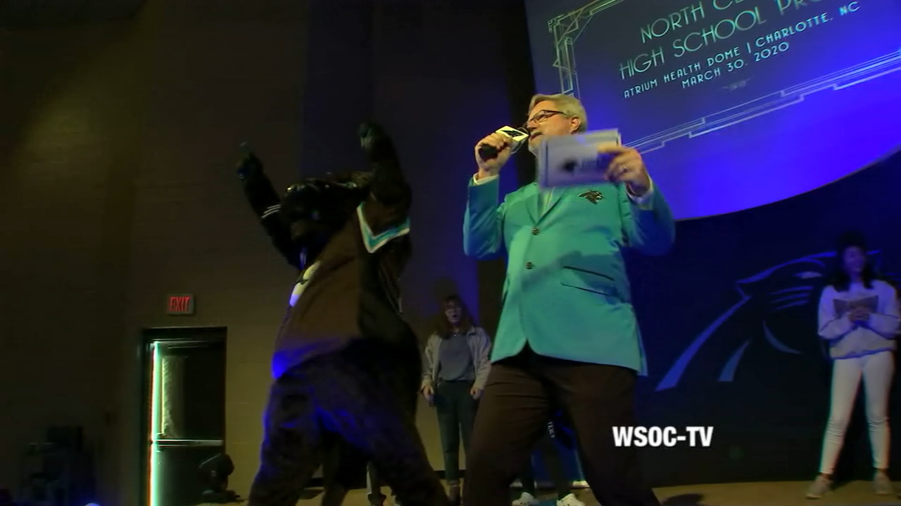 Carolina Panthers surprise students with 'promposal' month after SC school hit by tornado