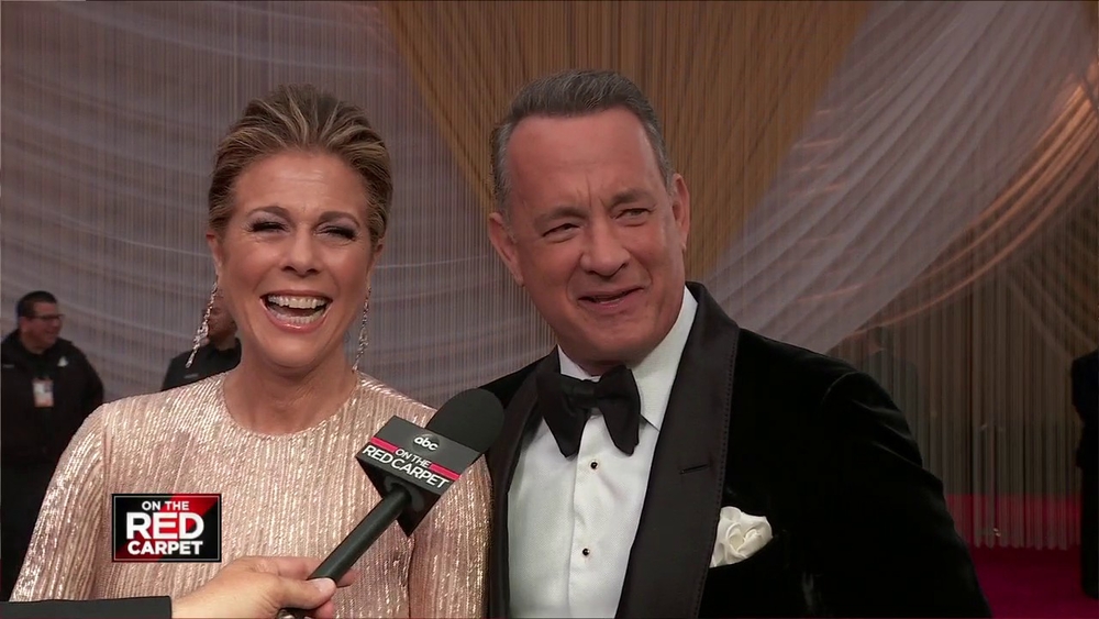 Tom Hanks and wife Rita Wilson stop by to talk with On The Red Carpet