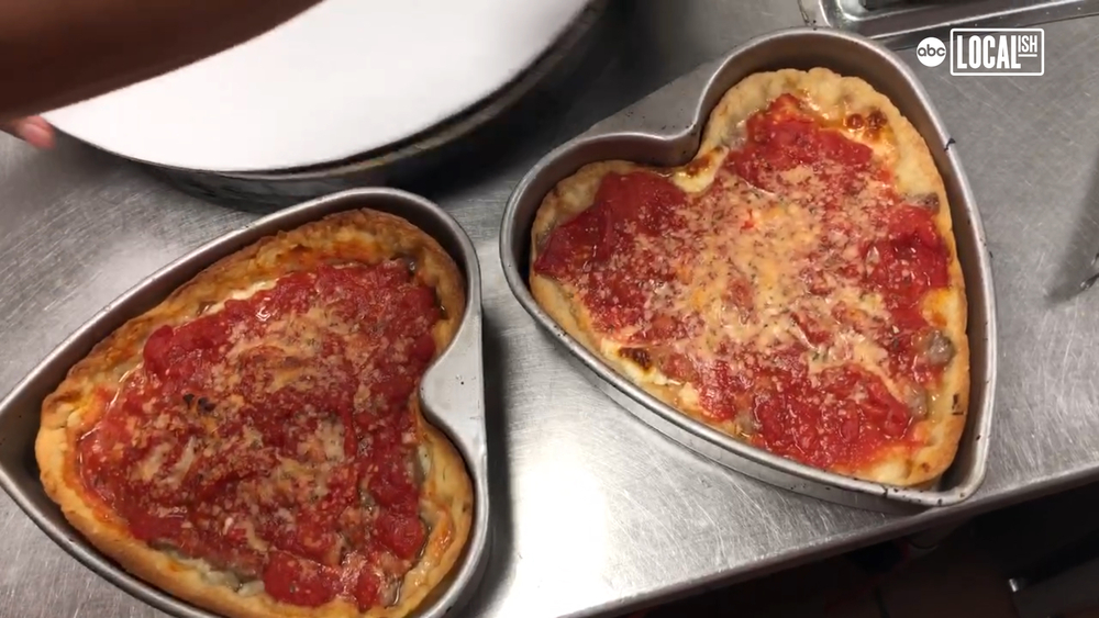 Heart-Shaped Pizza for Valentine's Day