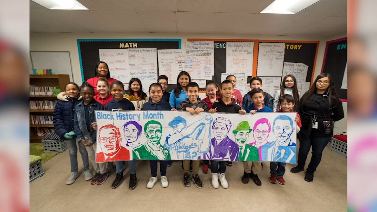 Fresno 4th graders create beautiful mosaic for Black History Month
