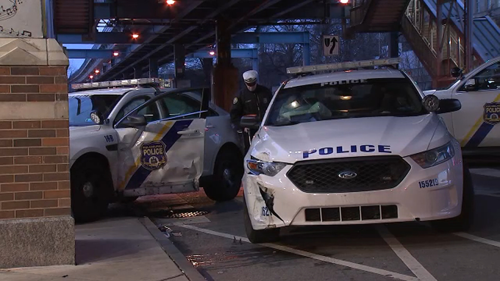 2 police cruisers collide at intersection of 46th and Market streets in ...