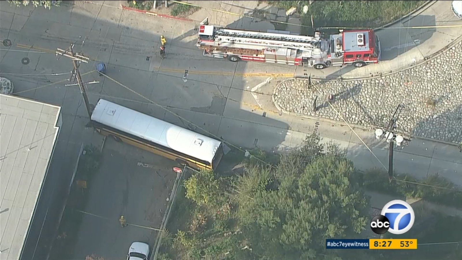 4 girls hospitalized after school bus slams into power pole in Elysian ...