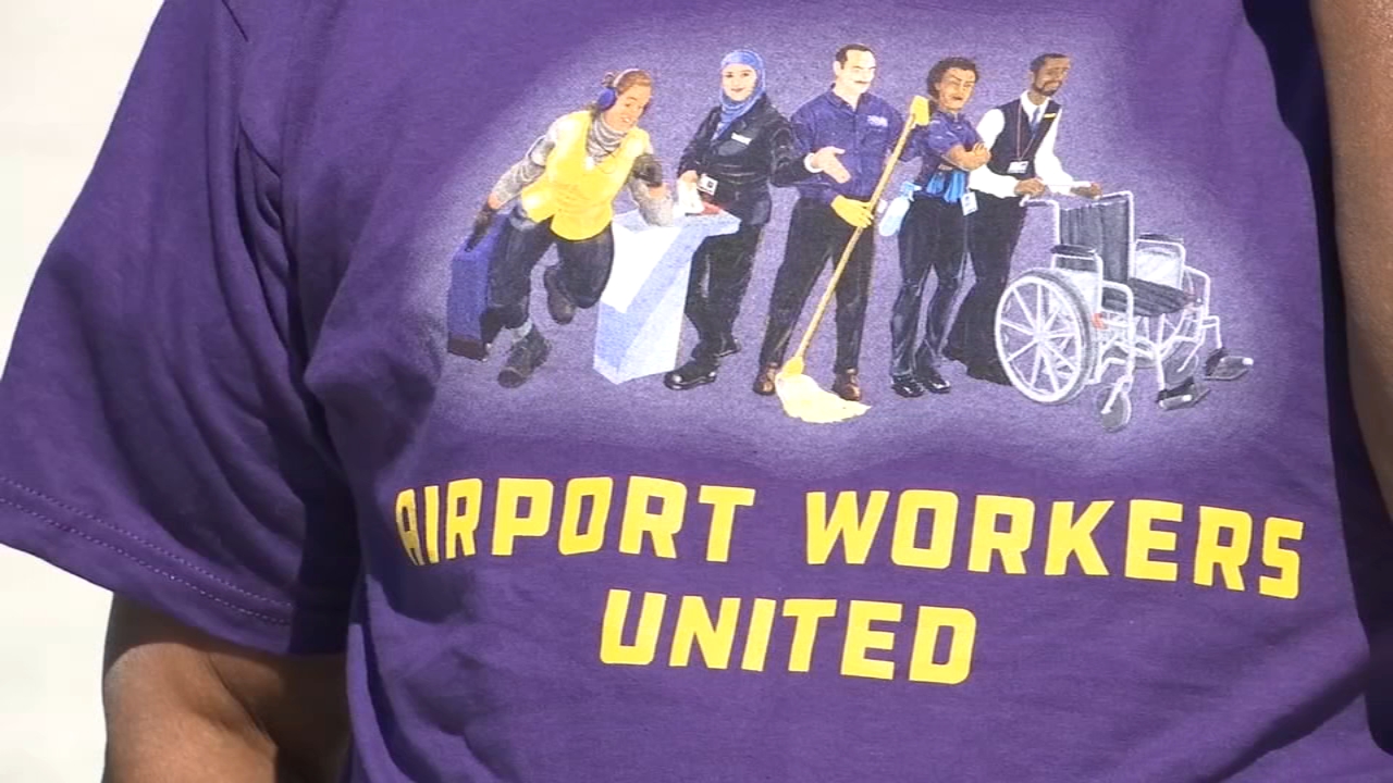 Airport workers struggle to make a living and ask for pay raise