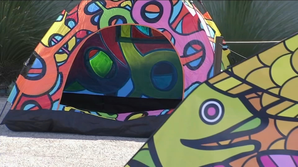 LA County artist-activist plans to give 5,000 vibrant-color tents to homeless
