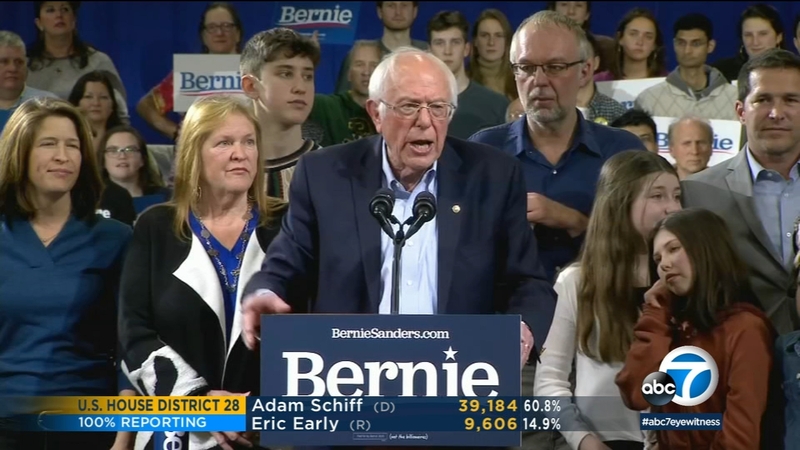 Super Tuesday Bernie Sanders Leading In California Primary Abc7 San Francisco