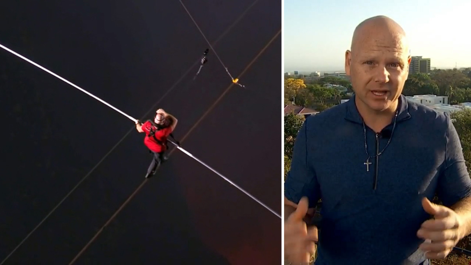 Nik Wallenda says he feels 'relief' after volcano high wire stunt