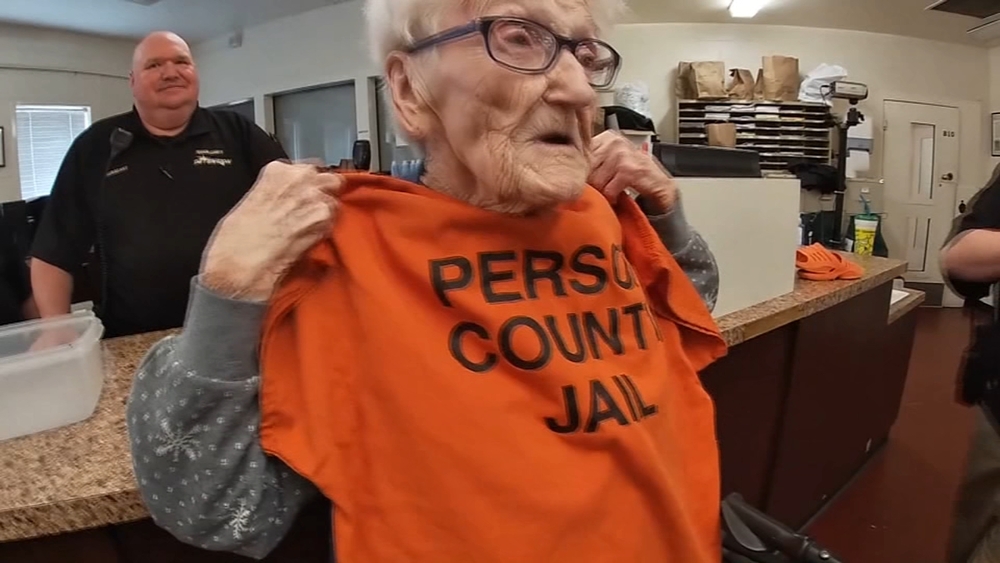 Woman's 100th birthday wish? Go to jail!