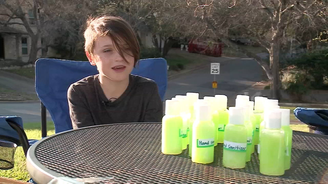 10-year-old Texas boy selling homemade hand sanitizer 