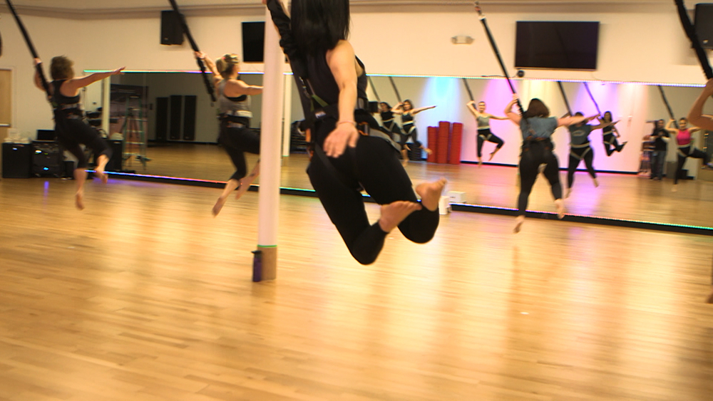 This bungee full body workout will have you flying .. literally
