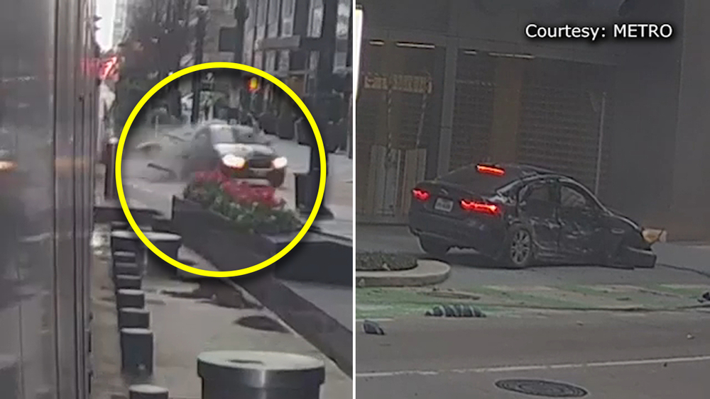 Video shows car clip METRORail and then hit bicyclist
