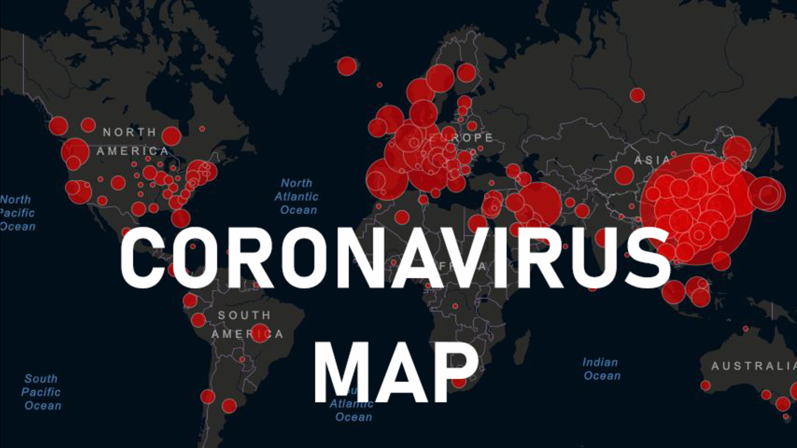 Here's the map of how far coronavirus has spread across