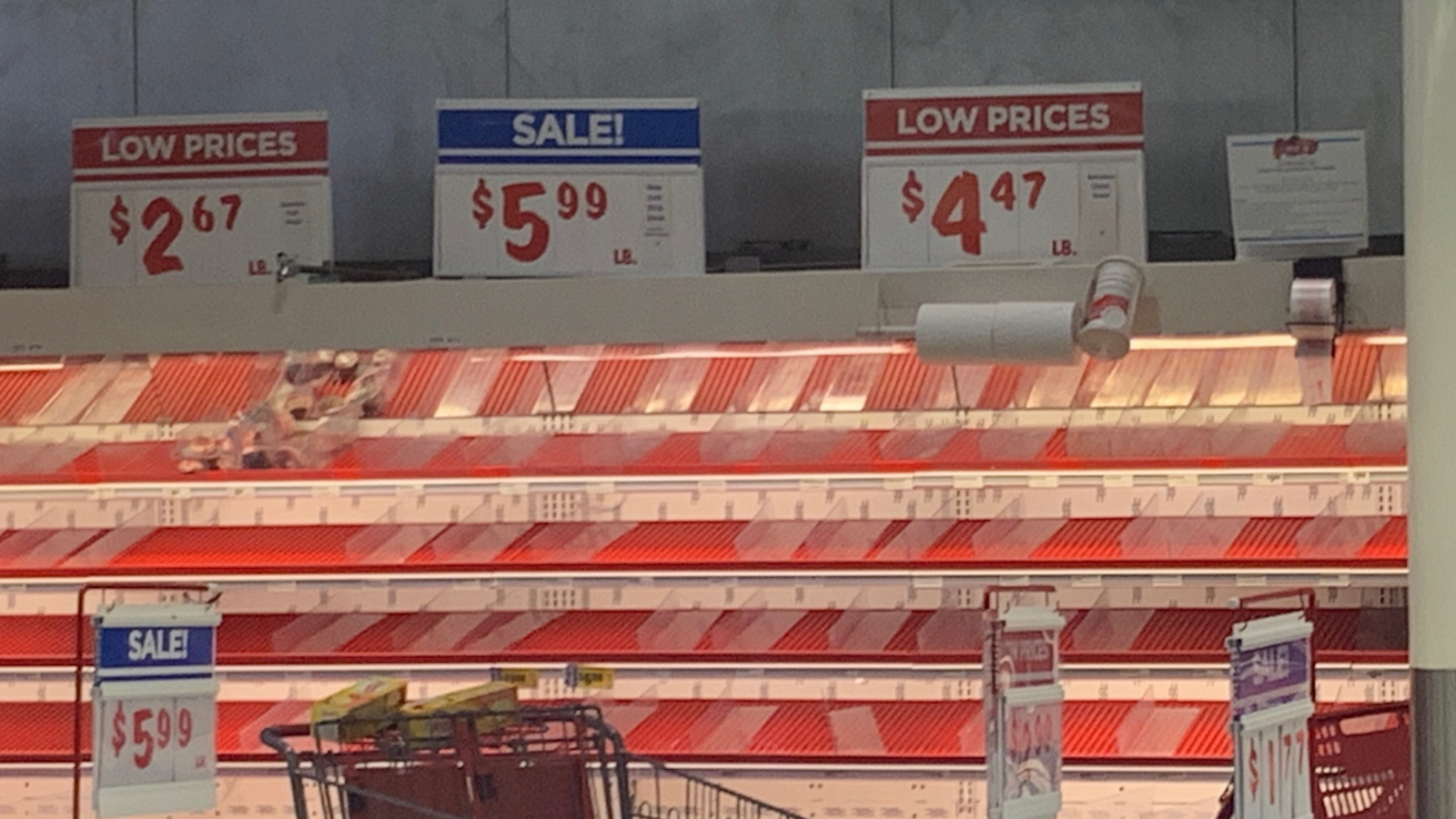 HEB and Walmart shoppers seeing long lines and empty shelves amid