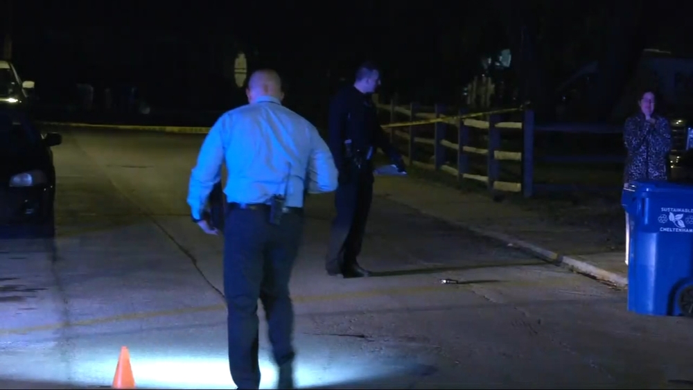 Police investigate a shooting in Cheltenham Township