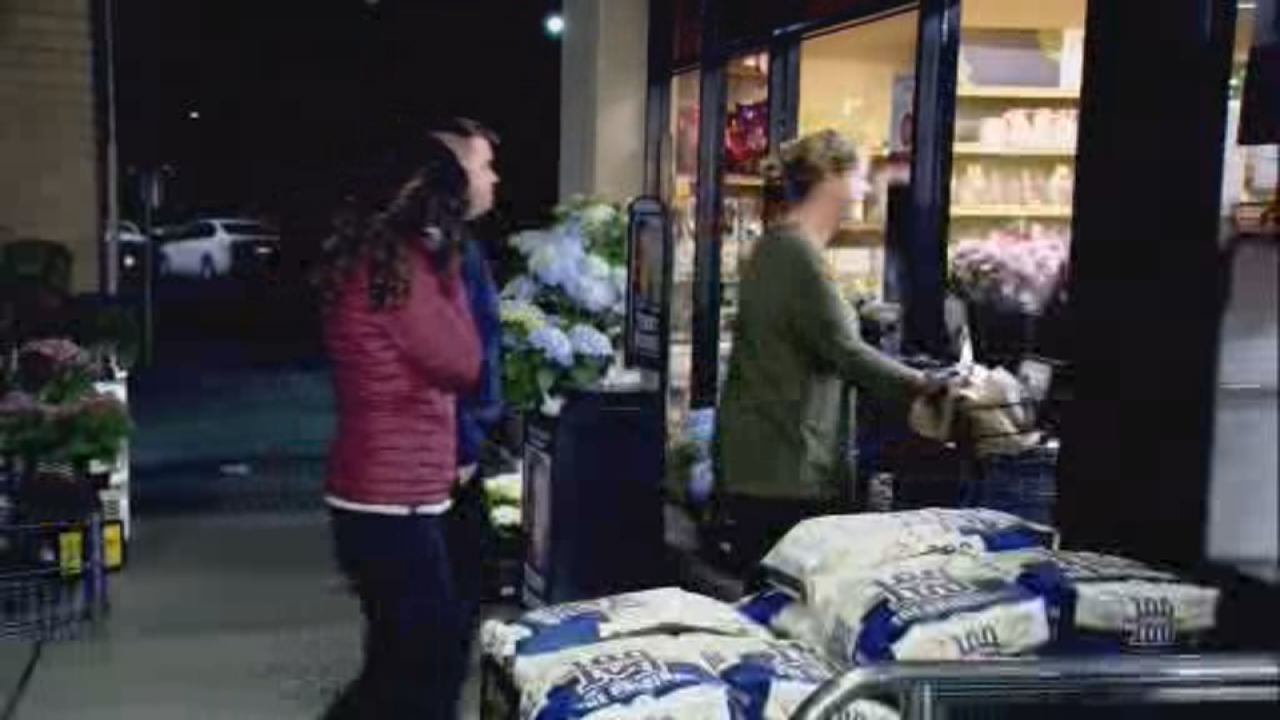 Early lines at East Bay grocery store as shoppers try to stock up