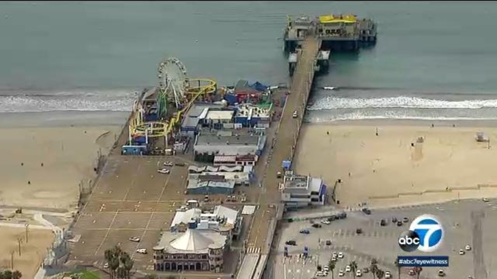 SoCal shutdown: Aerial tour shows near-empty beaches, freeways