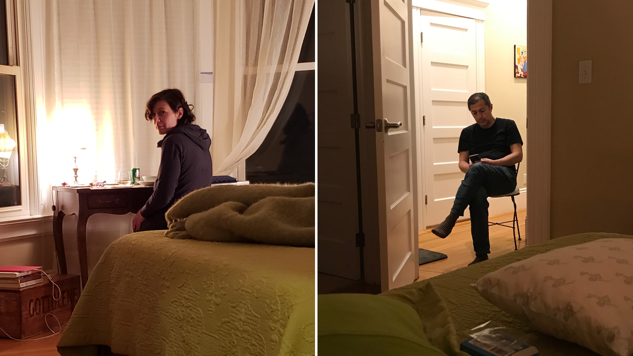 Quarantined family talks about social distancing