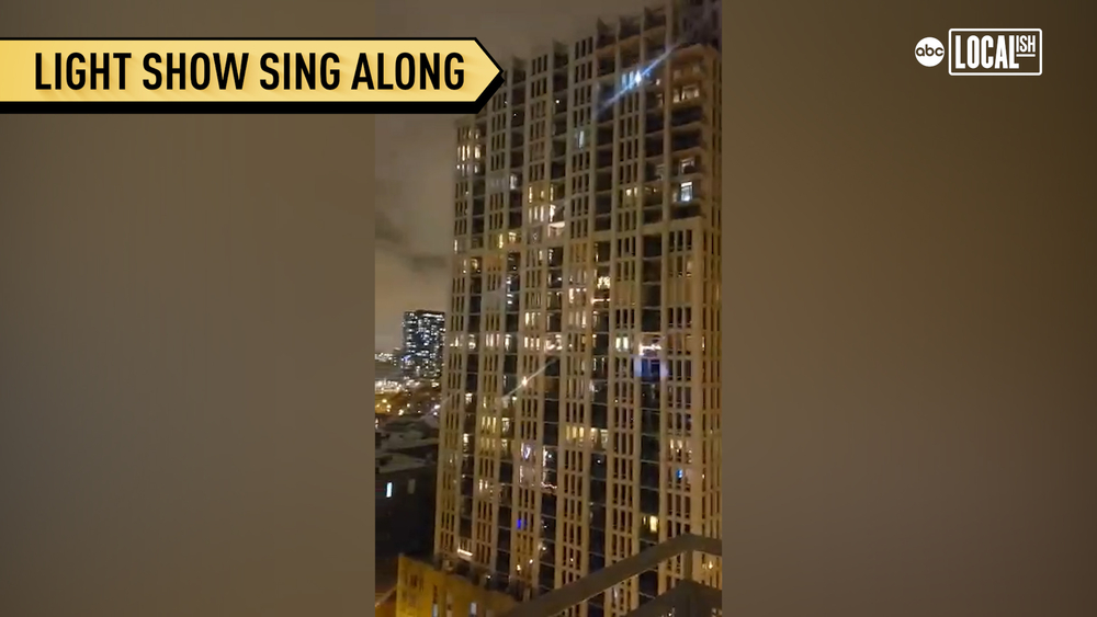 Residents are staying connected by participating in a light show every night