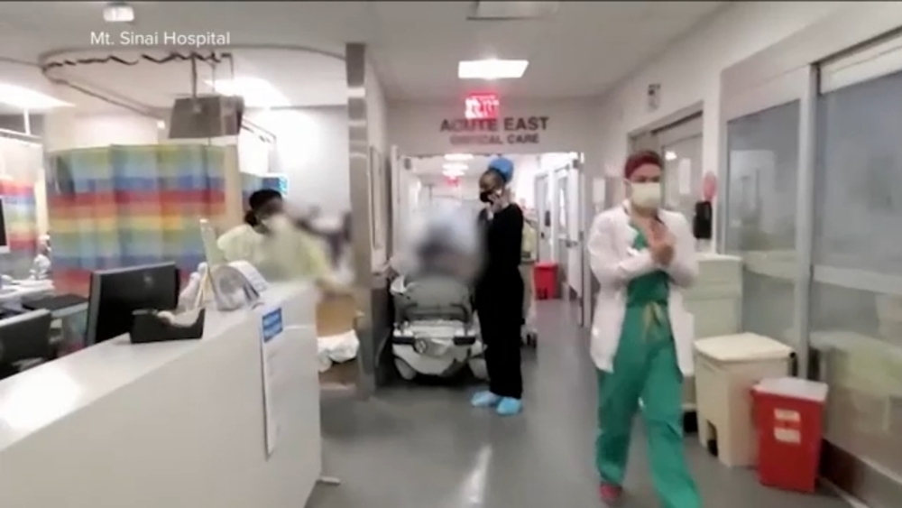 Video shows Queens hospital overrun with patients