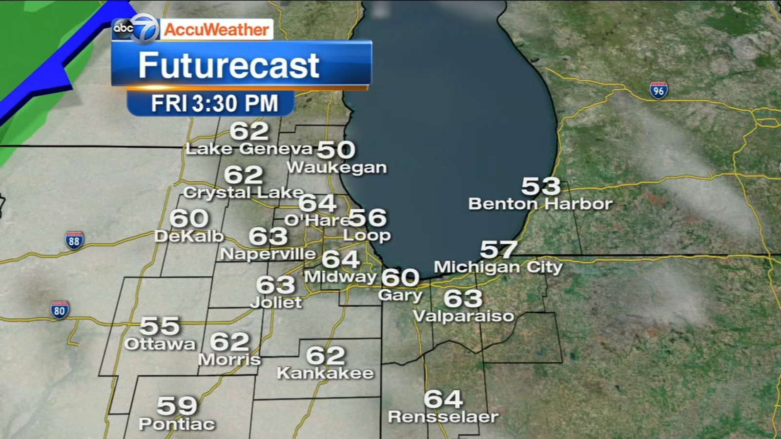 Chicago AccuWeather Partly sunny, warm Friday ABC7 Chicago