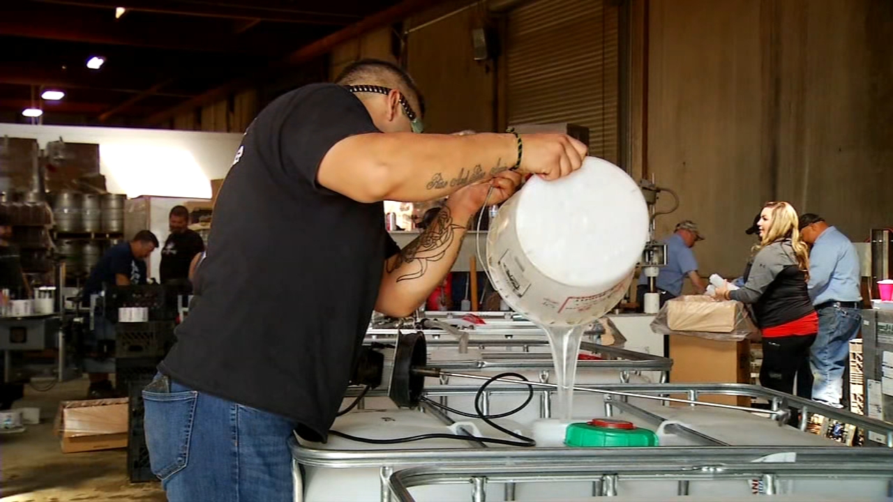 Local brewery making hand sanitizers to help in fight against COVID-19