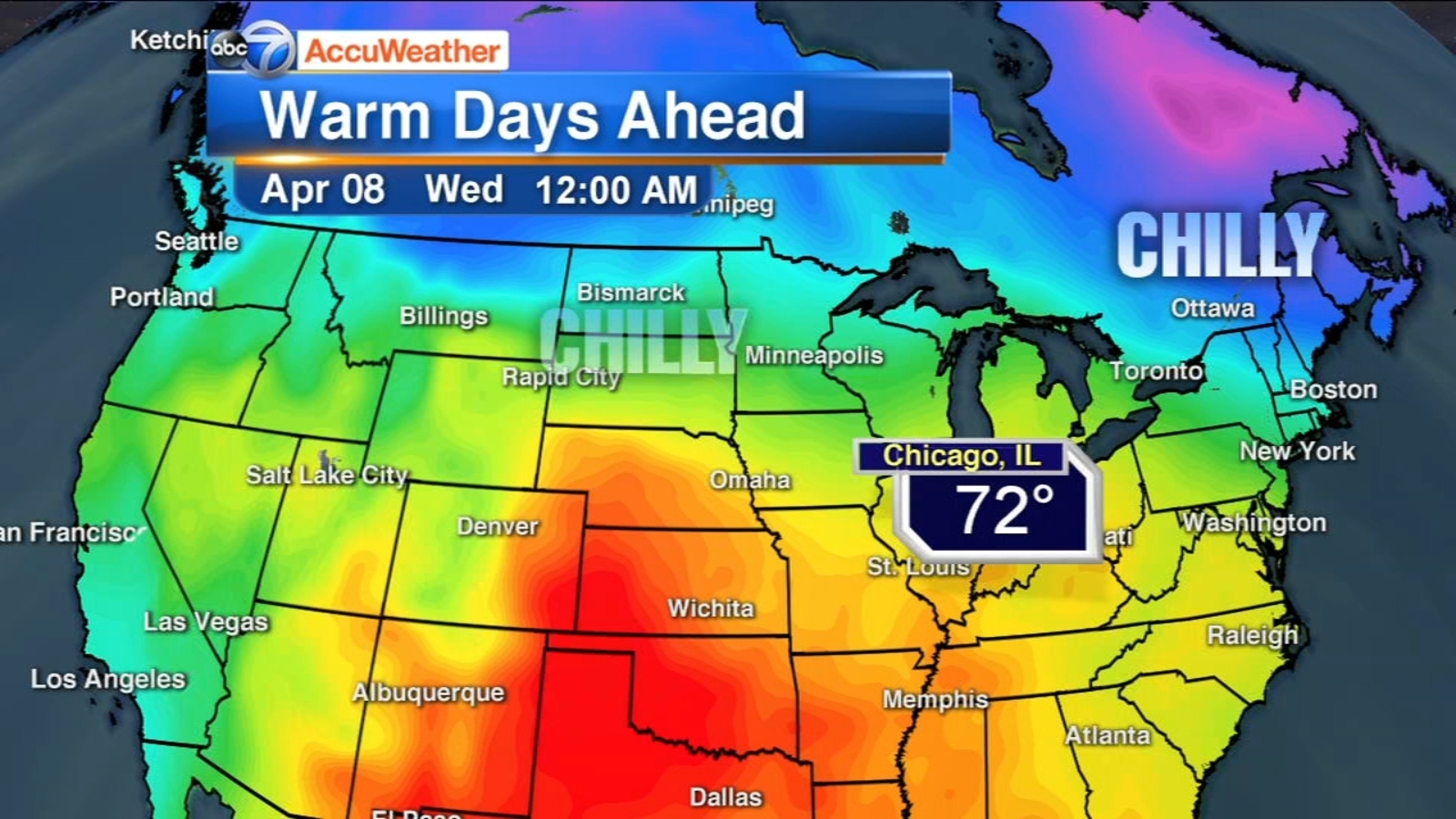 Chicago AccuWeather Mostly sunny Sunday, chilly by lake ABC7 Chicago