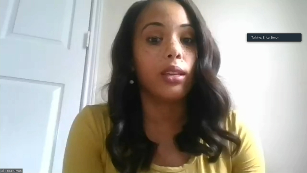 Erica Simon speaks to Texas City HS students