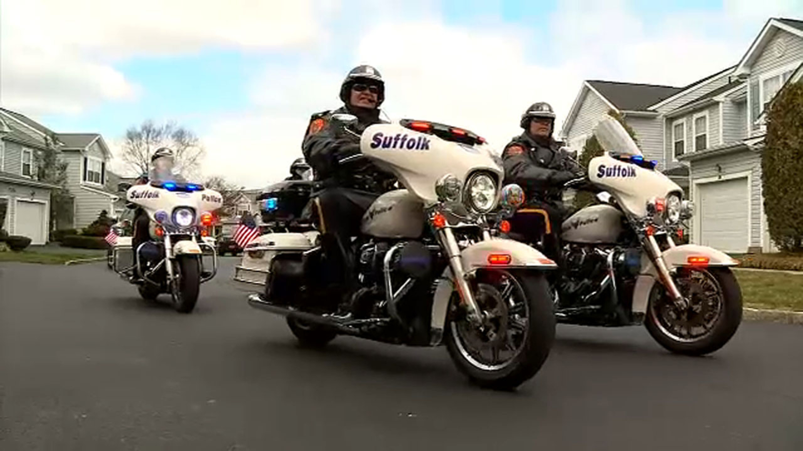 Coronavirus Long Island Police in Bellport, NY help to surprise 2