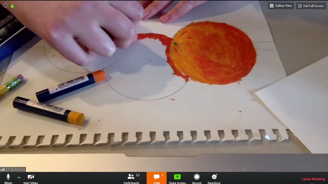 Kids and Art is offering online classes 